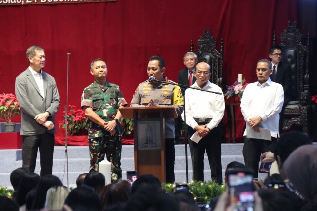 Kapolri Ajak Umat Kristiani Doakan Persatuan Indonesia Tetap Terjaga