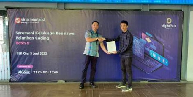 Puluhan Penerima Beasiswa Pendidikan Pelatihan Coding Digital Hub Lulus dari Techpolitan BSD City