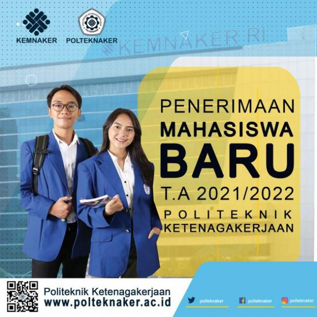 Gratis, Polteknaker Buka Penerimaan Mahasiswa Baru 2021/2022 
