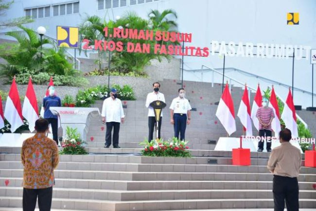 Diresmikan Presiden Jokowi, Rusun Pasar Rumput Dengan Keistimewaan Konsep Terpadu
