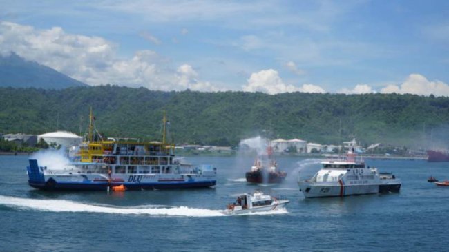 Kemenhub Gelar Simulasi Penanganan Kecelakaan Kapal Di Lintasan Pelabuhan Ketapang-Gilimanuk