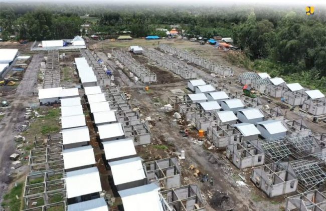 Ditargetkan Rampung Akhir April 2022, Kementerian PUPR Selesaikan Pembangunan Huntap Korban Erupsi Semeru Secara Bertahap