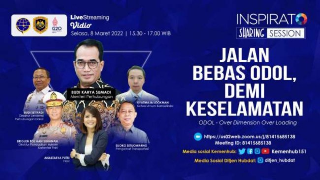 Tingkatkan Koordinasi Pengawasan ODOL, Saksikan Besok Webinar Bertajuk “Jalan Bebas ODOL Demi Keselamatan”