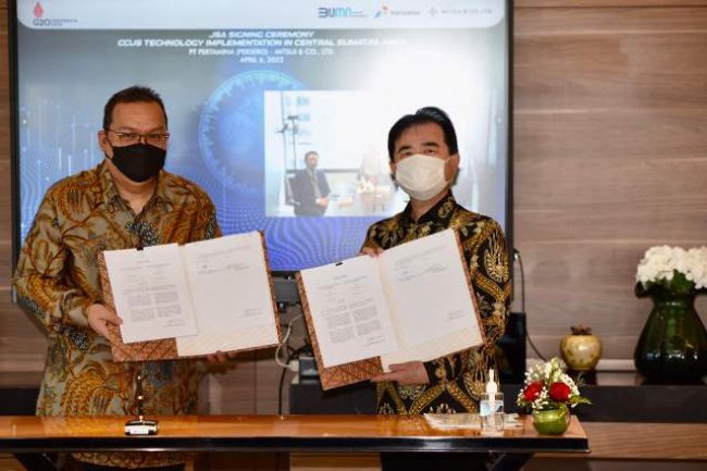 Komitmen Turunkan Emisi CO2, Pertamina Gandeng Mitsui Jajaki Penerapan Teknologi CCUS di Indonesia
