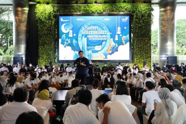Dihadapan Lebih 1000 Karyawan Milenial, Erick Thohir Minta TelkomGroup Jadi Tulang Punggung Ekonomi Digital Indonesia 