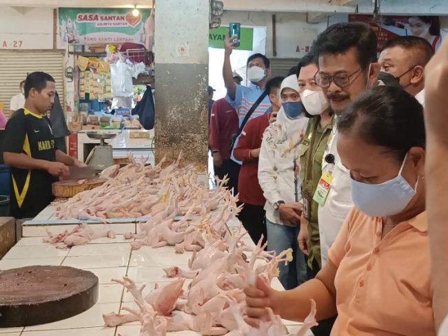 Hari Minggu Sidak Pasar Kelapa Dua Tangerang, Mentan: Ketersediaan 12 Komoditas Pokok Aman