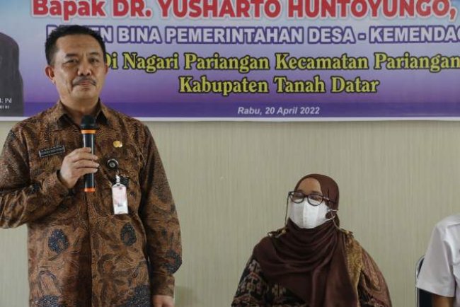 Ditjen Bina Pemdes Apresiasi Penyaluran BLT DD kepada 82 KPM Nagari Kampung Dalam