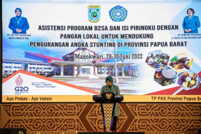Ketum TP PKK Minta TP PKK se-Papua Barat Maksimalkan Potensi Pangan Lokal