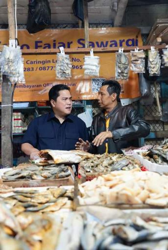 Erick Dorong Digitalisasi Transaksi di Pasar Induk Caringin, Bandung Agar Pedagang Cepat Naik Kelas