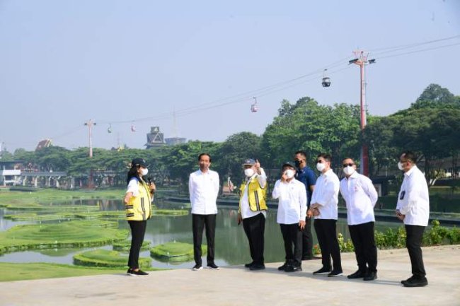 Dampingi Presiden Jokowi, Menteri Basuki: Renovasi TMII Capai 98 Persen, Berkonsep Destinasi Wisata Rakyat