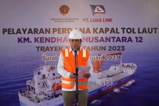 Kemenhub Lepas Pelayaran Perdana Trayek Tol Laut T-30 di Surabaya
