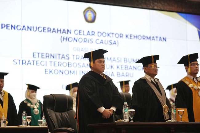 Universitas Brawijaya Anugerahi Erick Thohir Gelar Doktor Kehormatan Bidang Manajemen Strategis