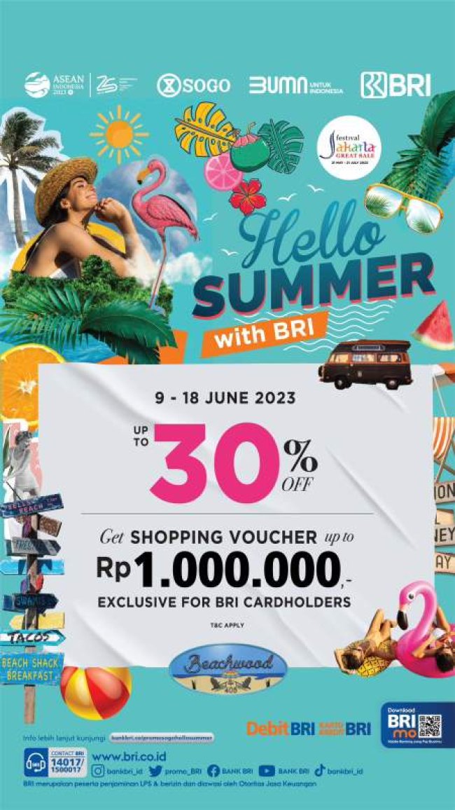 BRI Jalin Kerja Sama dengan SOGO, Tawarkan Diskon Belanja di Seluruh Outlet 