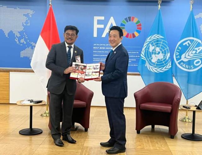 Mentan SYL - Dirjen FAO Sepakat Perkuat Pertanian Kawasan Pasifik dan Selatan Afrika