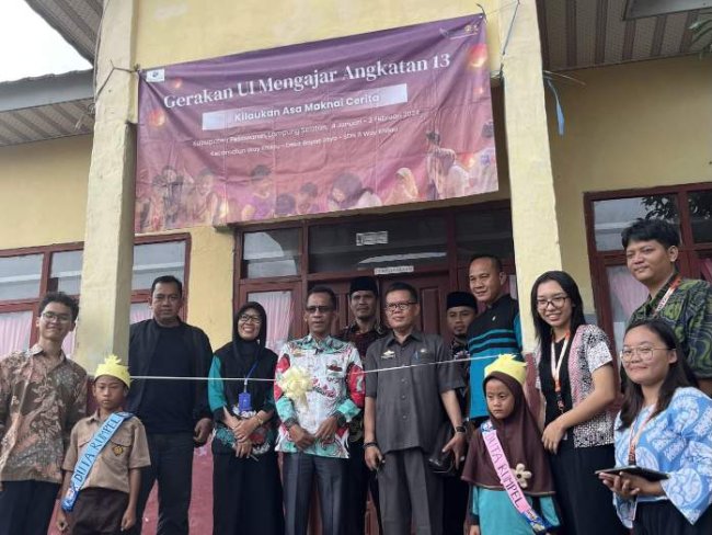 Gerakan UI Mengajar Resmikan Rumah Pelangi Sebagai Perpustakaan