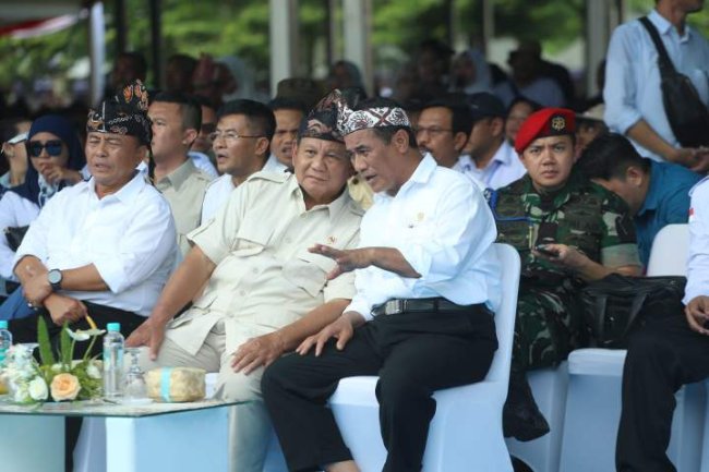 Menhan Prabowo: Mentan Amran Layak Disebut Panglima Pangan