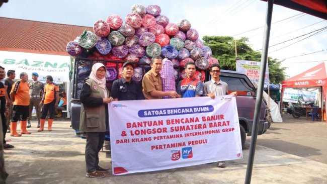 Pertamina Group Salurkan Bantuan untuk Korban Bencana Lahar Dingin dan Tanah Longsor di Sumatera Barat