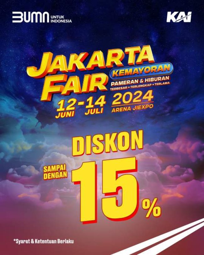 Ramaikan Event Jakarta Fair Kemayoran, KAI Hadirkan Diskon Tiket KA Hingga 15%