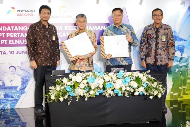 Elnusa Bersama Pertamina Lubricants Teken Nota Kesepahaman Komersialisasi Produk Specialty Chemical