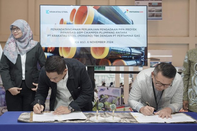 Krakatau Steel dan Pertagas Kerjasama Penyediaan Material, Perkuat Infrastruktur Pipanisasi BBM untuk Ketahanan Energi Nasional