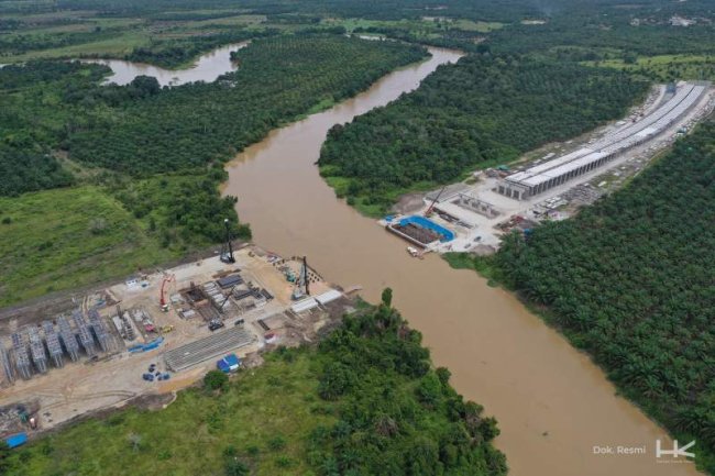 Perkuat Konektivitas Ruas Operasional, Konstruksi Dua Proyek Penghubung di Jalan Tol Trans Sumatera Semakin Progresif