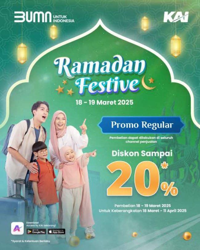 3 Hari Lagi! Jangan Lewatkan KAI Promo Spesial Ramadan Festive: Diskon hingga 20% dan Flash Sale Tiket Super Murah