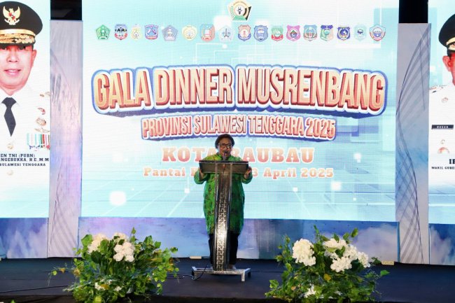 Pada Gala Dinner Musrenbang Provinsi Sultra, Wamendagri Ribka Singgung Pentingnya Sinkronisasi Pusat-Daerah