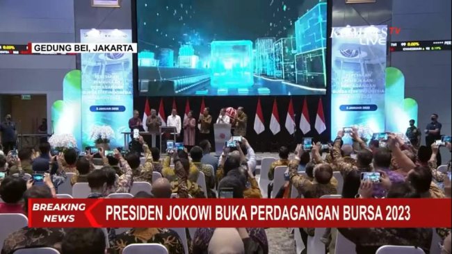 Presiden Jokowi Resmikan Pembukaan Perdagangan BEI 2023