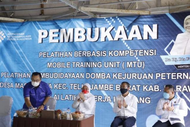 Kemnaker Gelar Pelatihan Budidaya Ternak Domba di Karawang