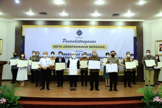 Perkuat Pelatihan Vokasi, Kemnaker Jalin Kerja Sama dengan Mitra Instansi dan Industri