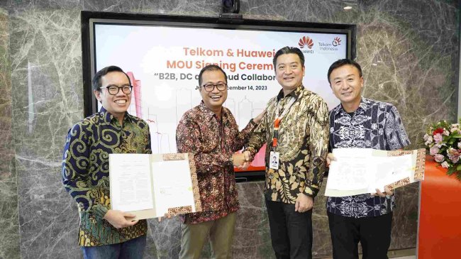 Buka Peluang Pangsa Pasar B2B di Indonesia, Telkom dan Huawei Jalin Kerja Sama Strategis  