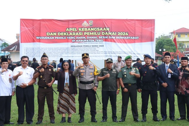 Jaga Kondusivitas, Polres Tebo Deklarasikan Pemilu Damai 2024