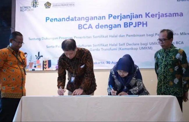 BPJPH-BCA Fasilitasi Pembiayaan Sertifikasi Halal hingga Pembinaan Pelaku UMK