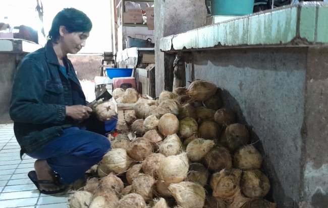 Harga Kelapa Melambung, Pedagang Pasar Tradisional di Jakarta Kelimpungan