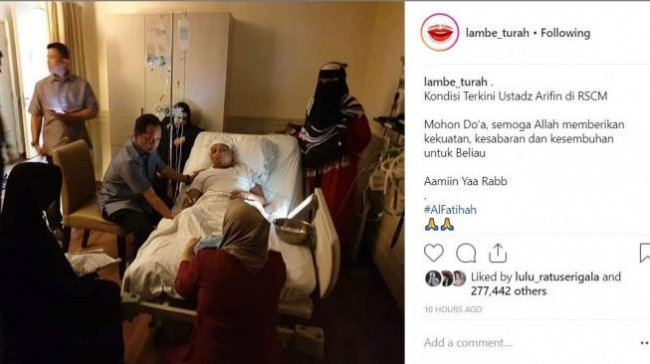 Dirawat di RS Karena Kanker, Ustadz Arifin Ilham Sakit Lagi