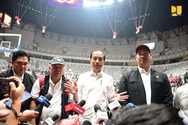 Menteri Basuki Dampingi Presiden Jokowi Resmikan Indonesia Arena GBK, Stadion Indoor Multifungsi untuk Olahraga dan Konser