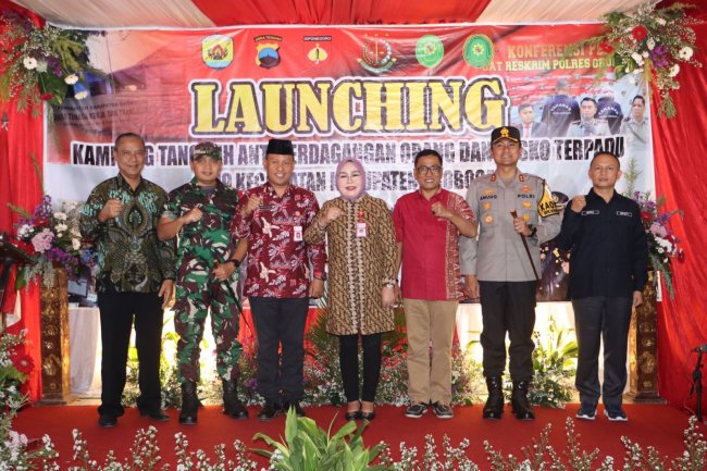 Pertama di Indonesia! Polres Grobogan Launching Kampung Tangguh Anti Perdagangan Orang