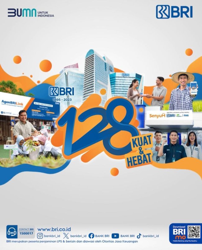 HUT ke-128 BRI, Nikmati Promo Meriah di Berbagai Merchant