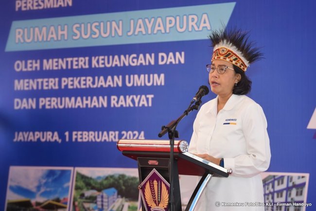 Sri Mulyani Resmikan Rumah Susun ASN Kemenkeu di Jayapura