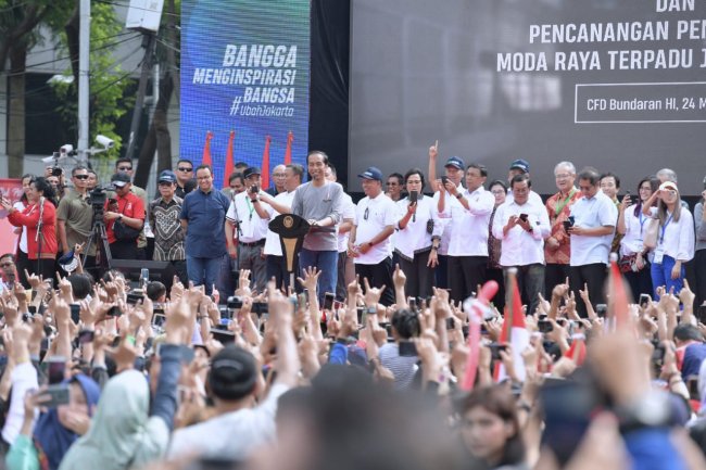 Resmikan MRT Jakarta, Presiden Jokowi: Rawat dan Jaga MRT Kita