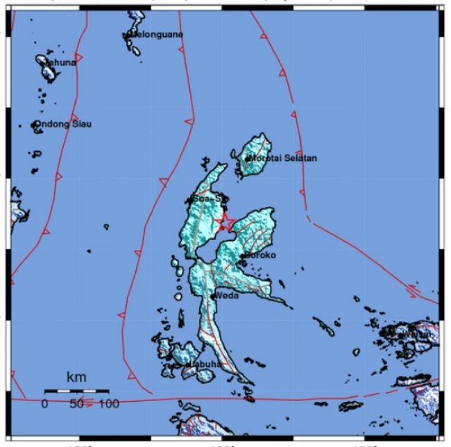 Warga Halmahera Utara Rasakan Guncangan Sedang Gempa M5,7
