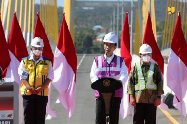 Diresmikan Presiden Jokowi, Jembatan Teluk Kendari Dukung Pengembangan Wilayah di Sultra