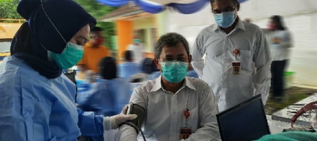 Lancar, Pelaksanaan Vaksinasi ASN Pelayanan Publik Pemprov Banten