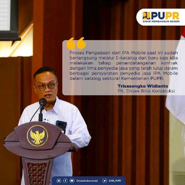Kementerian PUPR Tambah Pengadaan Mobil IPA Lewat Sistem e-Katalog