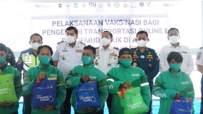 Sasar Pengemudi OJOL Dan Truk, Kemenhub Gelar Vaksinasi Di Makassar