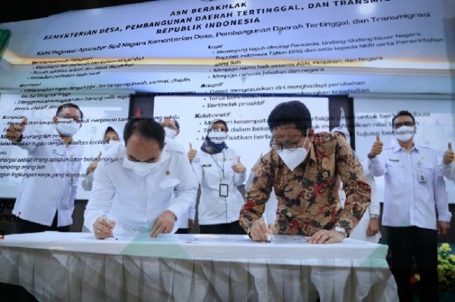 Gus Halim Canangkan ASN BerAKHLAK dan Agen Perubahan Kemendes PDTT