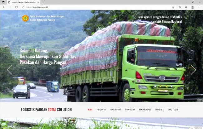Website Logistik Pangan Permudah Pengendalian Stabilitas Pangan