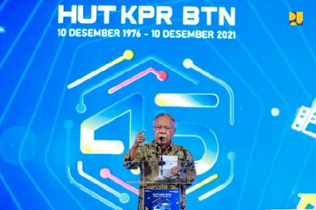 Hadiri HUT Ke-45 KPR BTN, Menteri Basuki Ajak Perbankan Aktif Promosikan Program Perumahan Bersubsidi