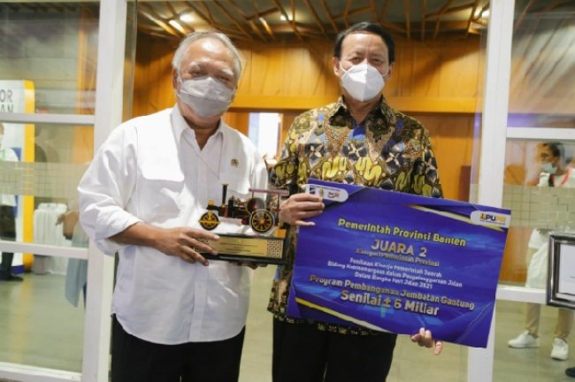 Provinsi Banten Raih Juara 2 Penilaian Kinerja Bidang Kebinamargaan Kementerian PUPR