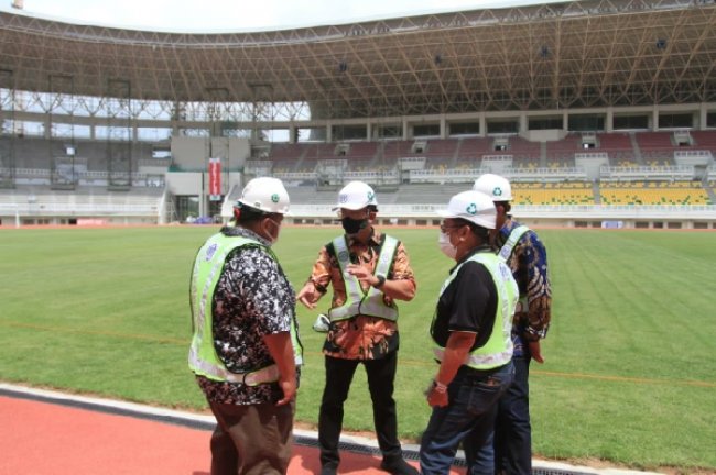 Wagub Andika Bersama Bos Dewa United Datangi Banten International Stadium